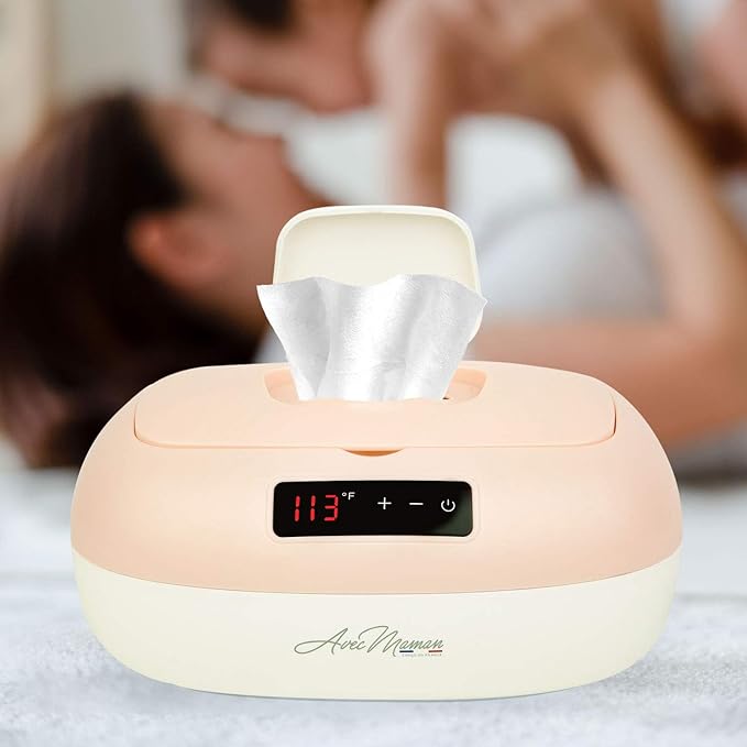 La Caresse Baby Wipe Warmer - Baby Essentials for Girls - Wet Wipe Dispenser - Adjustable Heat Settings Digital Display - Pink - Calentador de Wipes para Bebes - Blue