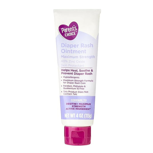 Parents Choice Maximum Strength Diaper Rash Ointment with Zinc Oxide, 4 oz