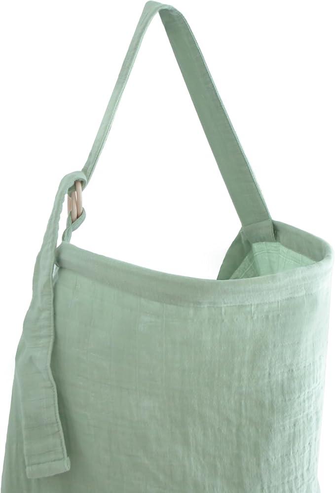 mushie Nursing Cover (Roman Green) | 100% Breathable Organic Cotton | Breastfeeding Privacy
