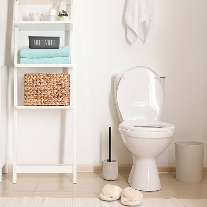 Butt Wipe Holder Flushable Baby Wipe Container Dispenser for Nursery Diaper Easy to Access,7.28" L x 4.80" W x 2.75" H (Grey)