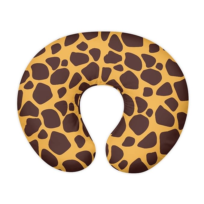 GOSTONG Giraffe Print Nursing Pillow Cover Stretchy Removable Nursing Covers for Breastfeeding Pillows, Ultra Soft Comfortable Slipcover for Baby Girls and Boys