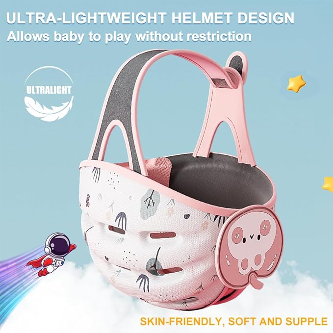 Baby Helmet for Crawling Walking Baby Head Protector Head Protection for Infant Baby Soft Cushion Safety Toddler Headguard 1-2 Years Old 6-12 Months (Pink Rabbit)