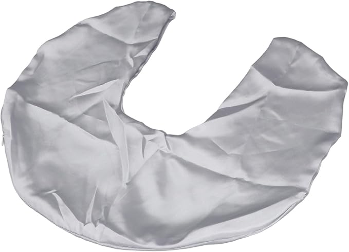 Satin Nursing Pillow Cover,Soft Washable Breathable,Protect for Baby Hair and Skin, Breastfeeding Pillow Slipcover for Feeding (Grey)
