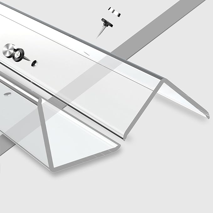 CHIDU Corner Guard, Pre-Drilled Clear Wall Corner Protector with Screws, L-Shaped Thickened Edge Protection for Sharp Wall, Door Frame, Table, Countertop - 2 PCS x 35.4" L x 1.57" W