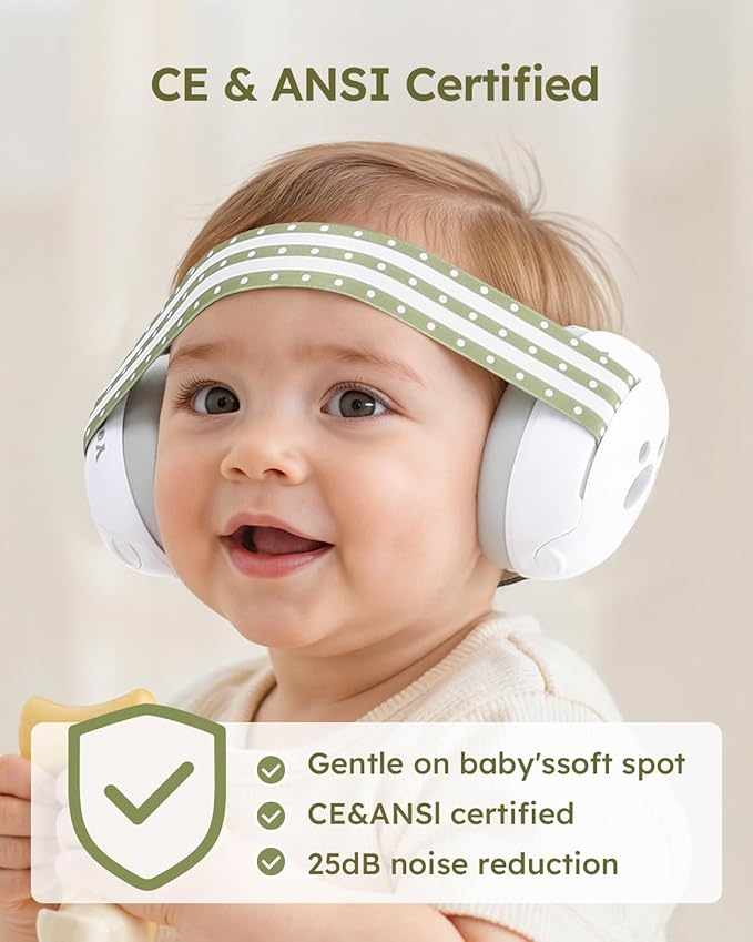 Yoofoss Baby Ear Muffs Noise Protection for Infants Up to 36 Months - Noise Cancelling Headphones for Ear Protection