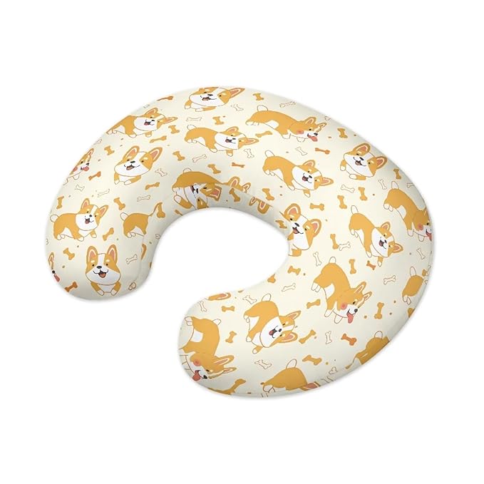 Cute Corgi Girls Boys Nursing Pillow Cover for U-Shaped Feeding Pillow Breastfeeding Super Comfy and Soft for Baby, Baby Mom Essentials, 2 Packs