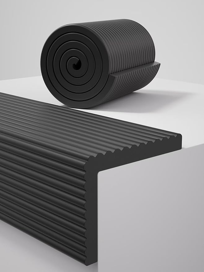 11.8''W Extra-Wide Edge Protector, 6.56FT 0.79''Th Baby Proofing Corner Guards, Safety Furniture Bumper, Pre-Taped, Thick Soft Rubber Foam Padding for Fireplace Table Stair Cabinet (Black)