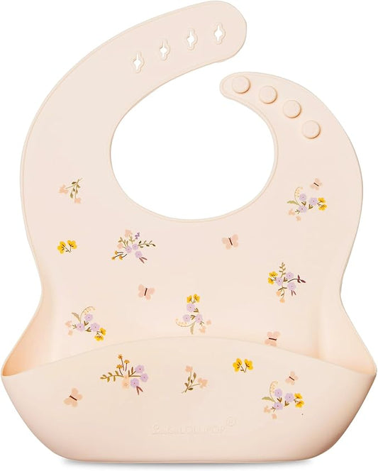Loulou Lollipop Soft, Waterproof Silicone Feeding Bib for Babies and Toddlers