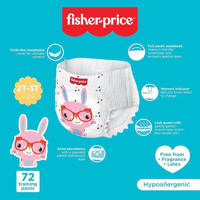 Smart Care Fisher-Price Training Pants, 2T-3T (Girl), 120 Count