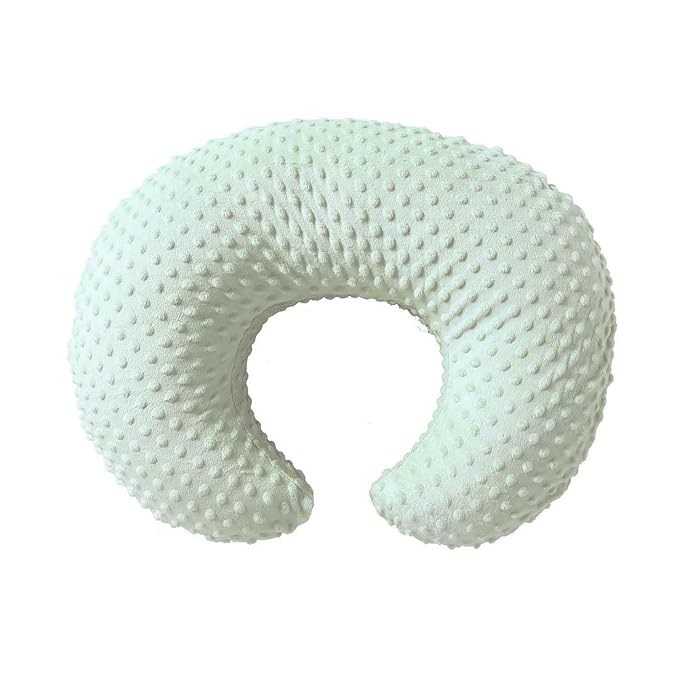 Nursing Pillow Cover Breastfeeding Pillow Cases Plush Dot Slipcover Pillow Sham (Green)