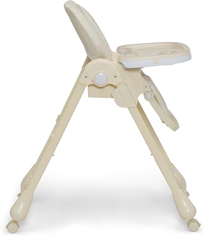 Little Folks by Delta Children 2-in-1 SlimFold High Chair for Babies and Toddlers, Cream