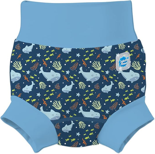 Splash About Happy Nappy Duo, Shark Reef Blue, 3-6 Months