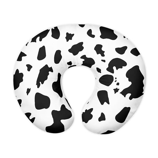 Black Cow Spots Nursing Pillowcase Washable Nursing Pillow Cover for Baby Girl Boy Breast Feeding Pillowcases Soft Newborn U-Shaped Breastfeeding Pillow Covers Cushion Cover