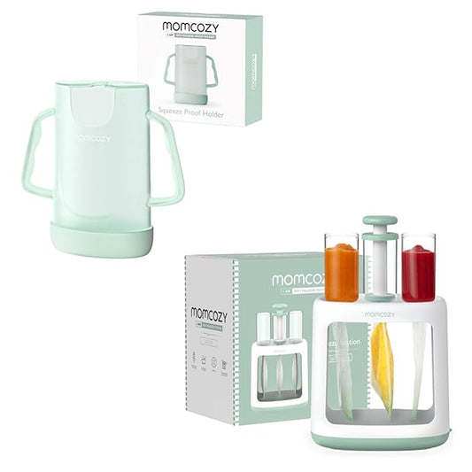 Momcozy Baby Food Maker Essentials Series, Includes the Squeeze Station, Pouch Holder No Squeeze for Easy, Mess-Free Meal Prep