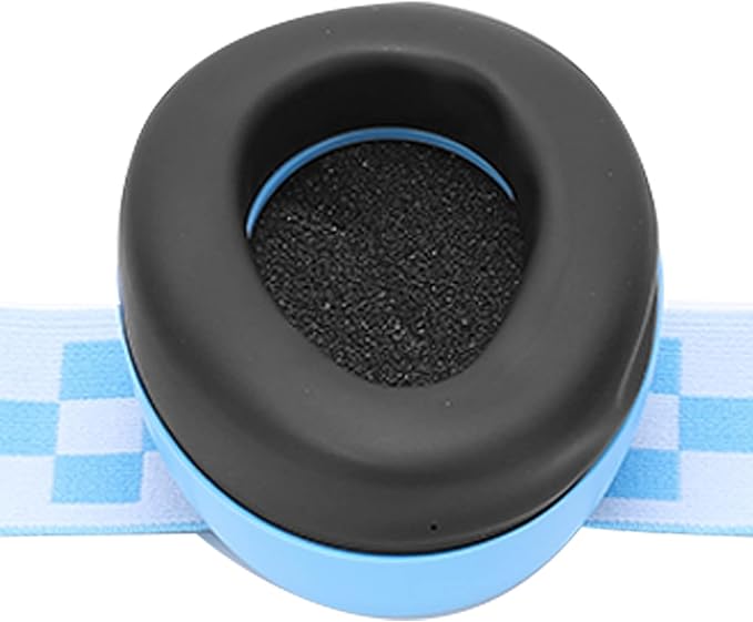 Sonew Baby Ear, Comfortable Infant Ear Muffs Prevent Hearing Damage & Improve Sleep, Adjustable Elastic Headband Baby Ear Muffs - Blue