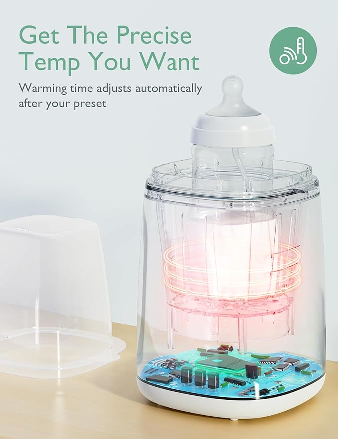 Momcozy Bottle Warmer & Momcozy Bottle Brush Kit Pink