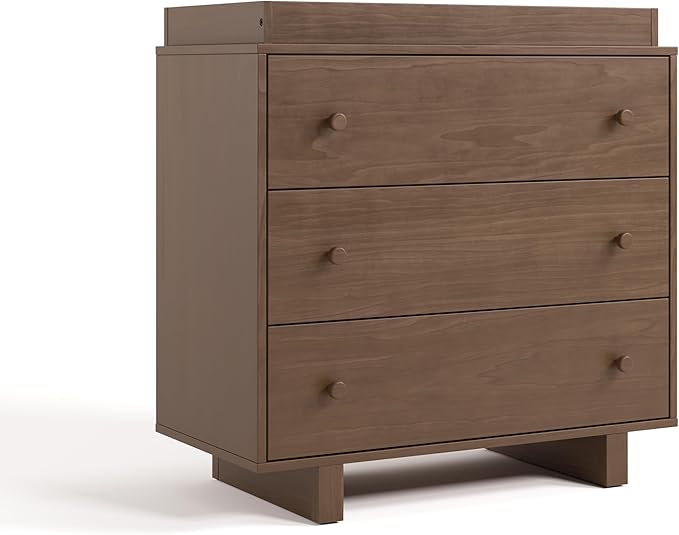 Storkcraft Texas 3 Drawer Chest with Removable Changing Table Topper (Hazelnut) – GREENGUARD Gold Certified Baby Dresser, Interlocking Drawer System for Nursery & Kids’ Bedroom Dresser