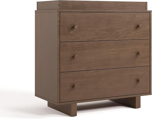 Storkcraft Texas 3 Drawer Chest with Removable Changing Table Topper (Hazelnut) – GREENGUARD Gold Certified Baby Dresser, Interlocking Drawer System for Nursery & Kids’ Bedroom Dresser