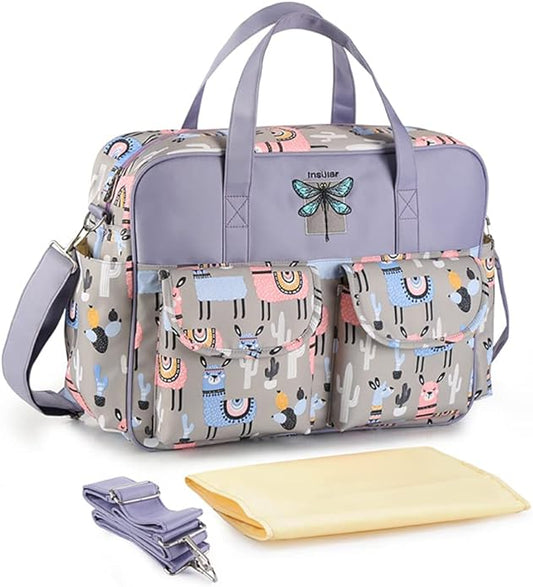 Kamay's Mummy Shoulder Bag Diaper Bag Chic Nappy Changing Bag Tote/Messenger Style Large with Changing Mat, Adjustable Straps