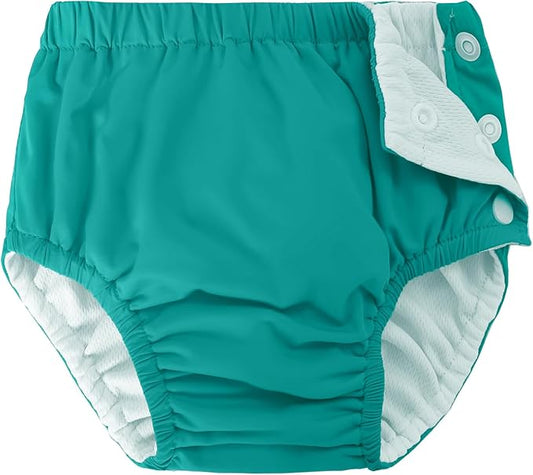 Baby Newborn Reusable Swim Diapers Infant Unisex Washable Swim Diaper Toddler Swimming Diapers Green, 6-18 Months