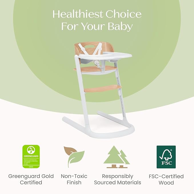 Delta Children Versa Adjustable 3-in-1 High Chair for Babies & Toddlers - 3 Growing Stages from Infant to Adult Seating - Greenguard Gold Certified, White