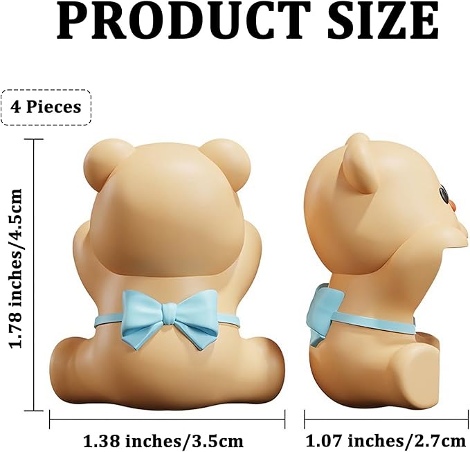 MIUPOO Little Bear Corner Protectors,Furniture Proof Bumper Cushion,Thicken Improved Corner Guards,Soft Edge Protector for Home,Yellow,4 Pieces.