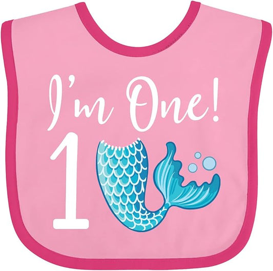 inktastic 1st Birthday Mermaid Party Baby Bib