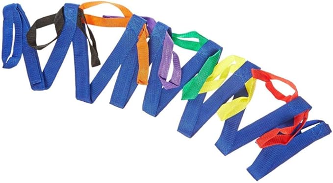 KIKIGOAL Children's Walking Ropes for Preschool Daycare School Kids Outdoor Colorful Handles For Up To 12 Children 2 Teachers (Handle style)