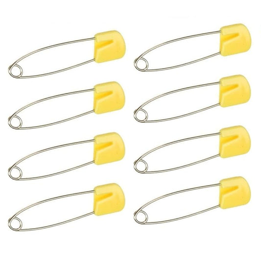 Plastic Head Baby Safety Pin Diaper Pins 1.5inch Cloth Nappy Safety Pins,Pack of 100 (Yellow)