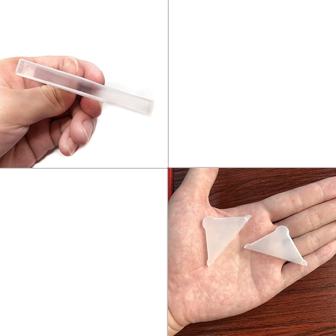 Mirror Corner Protectors- 20 Pcs Toughened Glass Corner Protector Ceramic Tile wrap Angle Plastic Bathroom Lens Right Angle（3x50mm）
