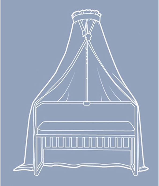 Baby Infant Toddler Bed Dome Cots Mosquito Netting Hanging Bed Net Mosquito Bar Frame Palace-Style Crib Bedding Set (White Stand Only)