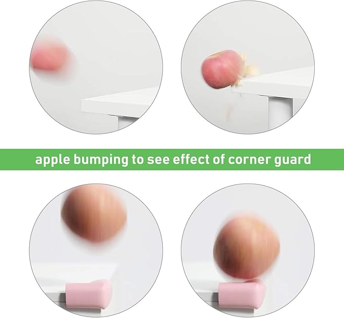 Edge & Corner Guards, 8 Pack – Table Corner Protector, Desk Edge Protection, Impact Absorbing Furniture Bumper, Baby Safety Foam Corner Guard, Soft Corner Cover Cushion for Kid, Adhesive (white color)