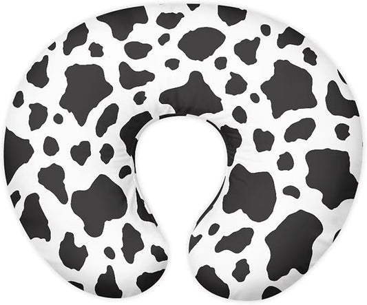 Cow Print Nursing Pillow Cover for U-Shaped Feeding Pillow Cowhide Breastfeeding Pillow Slipcover Hidden Zipper Design Soft and Skin-Friendly
