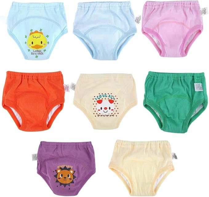 Toddler Underwear 8PC/S Baby Training Pants Potty Training Underwear Toddlers Boys Girls Cartoon Cute Diapers 4 Layers (95)