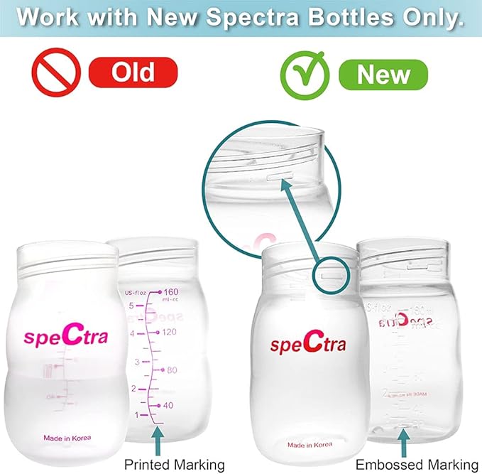 Nenesupply Travel Bottle Caps Lids Compatible with Nenesupply Bottle Spectra Bottles Avent Bottles Wide Mouth One-Piece Cap for Breastmilk Storage and Collection Leak Proof with Sealing Ring