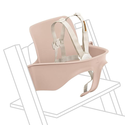Stokke Tripp Trapp Baby Set 2, Serene Pink - Ages 6-36 Months - Convert the Tripp Trapp Chair into a Comfortable High Chair - Includes Stokke Harness 2