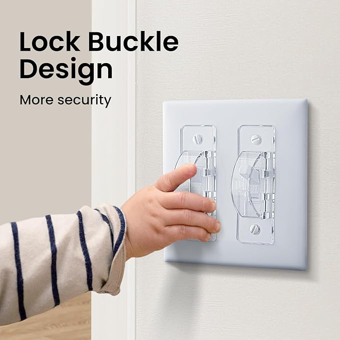 Clear Child Proof Light Switch Cover Guard - 6 Pack