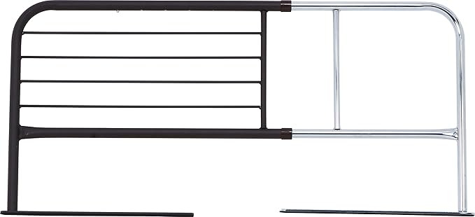 Fuji Boeki 15565 Bed Guard, Fall Prevention, Futon Slips Prevention, Width 37.4 - 47.2 x Depth 15.7 x Height 17.7 inches (95 - 120 x 40 x 45 cm), Brown, High Type, Adjustable Width, Extendable, Adult