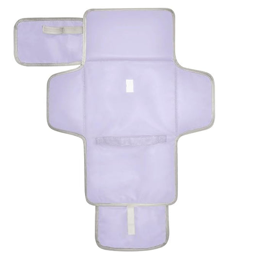 Portable Diaper Changing Pad Travel Baby Changing Mat Waterproof Diaper Changing Mat Foldable Lightweight Baby Changer with Built-in Pillow Purple