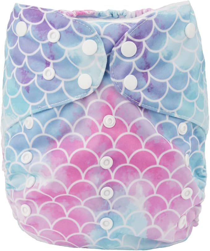 2 to 7 Years Old Cloth Diaper Nappy Pocket Reusable Washable Junior Big Baby Kids Toddler (Scales)
