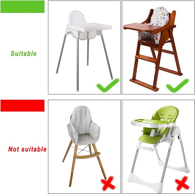 IKEA Antilop Highchair Cushion: Built-in Inflatable, Baby Sitting More Comfortable (Stone Pattern)