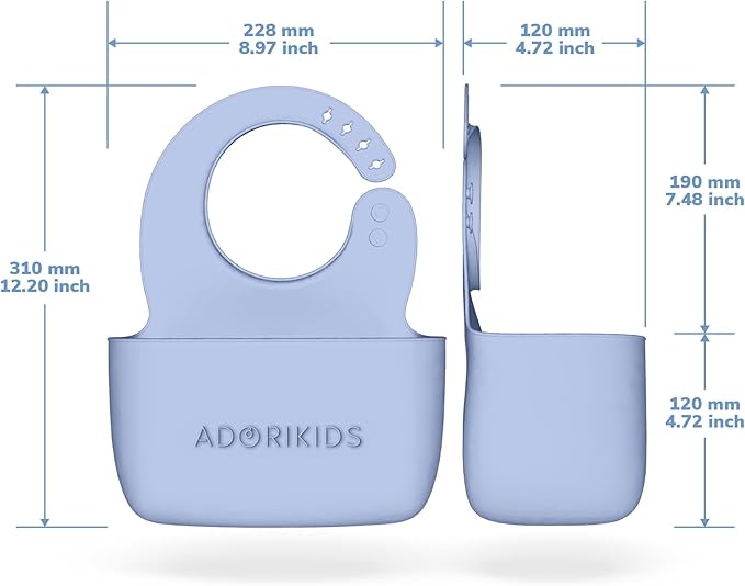 RideBib Silicone Vomit Bib with Extra-Deep Pocket for Motion Sickness Relief During Travel. Patent Pending