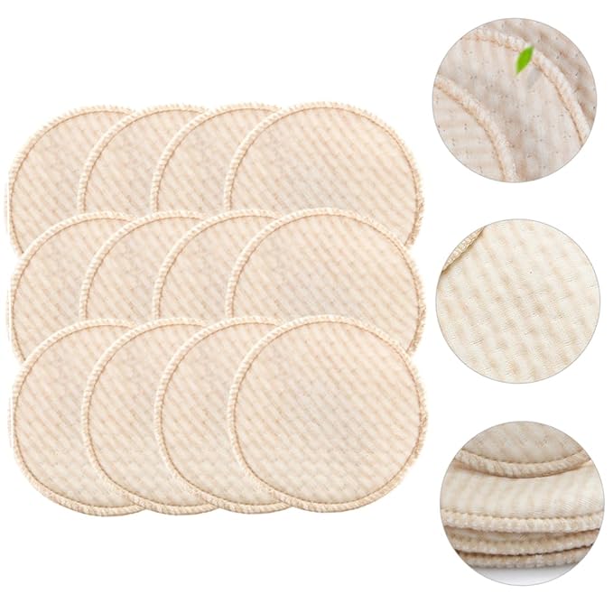 SHOWERORO Breastfeeding Nursing Pads 12pcs Reusable Breast Pads Washable Cotton for Women