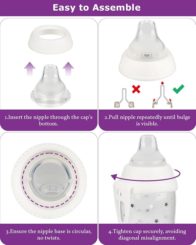 12 Count Silicone Spout Nipples for NUK Active and Learner Cups, Silicone Replacement Nipple,6+ Months