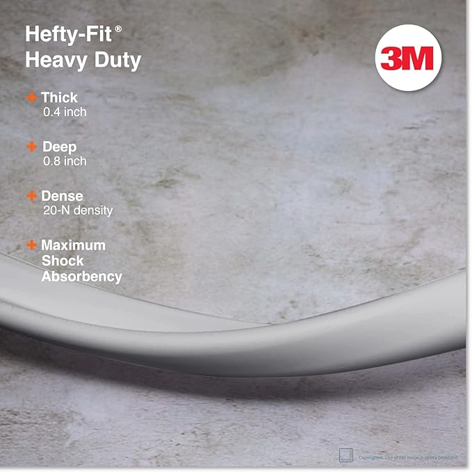 Roving Cove HeftyFit Edge Protector for Baby Proofing (12ft Large Edge Only), Heavy-Duty Soft Furniture Edge Bumper Guards, Desk Edge Cushion, Wall Corner Covers, 3M Adhesive, Stone Grey