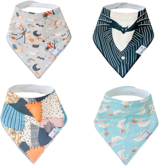 Copper Pearl - Disney Character Prints 4 Pack Baby Bibs Boy & Girl