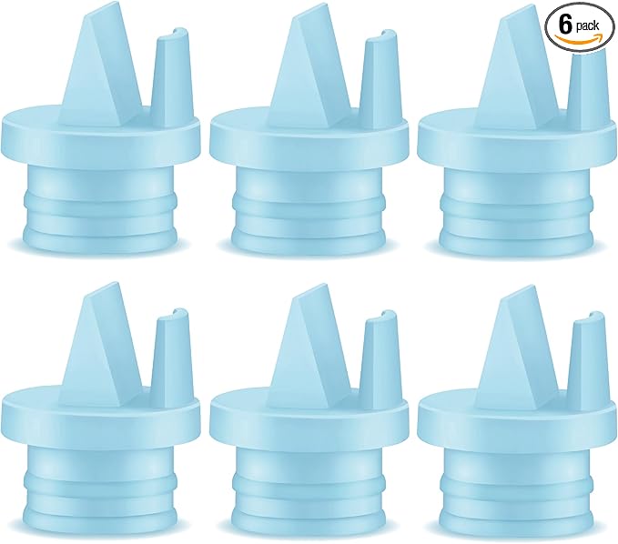 Maymom Duckbill Valve with Pull Tab Compatible with Medela/Spectra/Avent SCF332/334/394/391/430/330/Motif Luna; Replacement Valve for Spectra Duckbill Valve Spectra S1, S2, Synergy Gold; 6 pc Blue