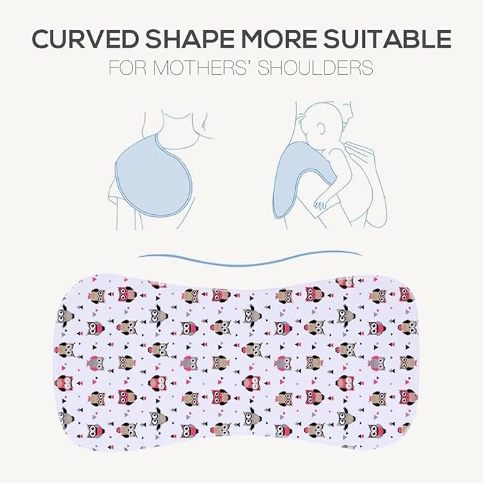 6 Pack Cotton Baby Burp Cloths Extra Absorbent Soft for Baby Boys and Girls (Multi02)