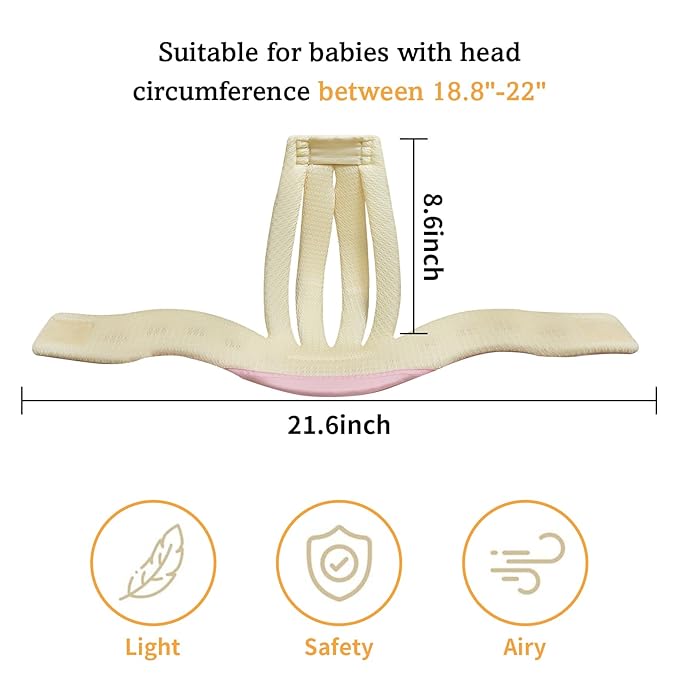 Adjustable Baby Head Protector, Baby Helmets for Crawling Walking Lightweight Safety Infant Helmet Jumping Running Breathable Hat Infant Essentials Toddler Helmets 6-24 Months (Pink)