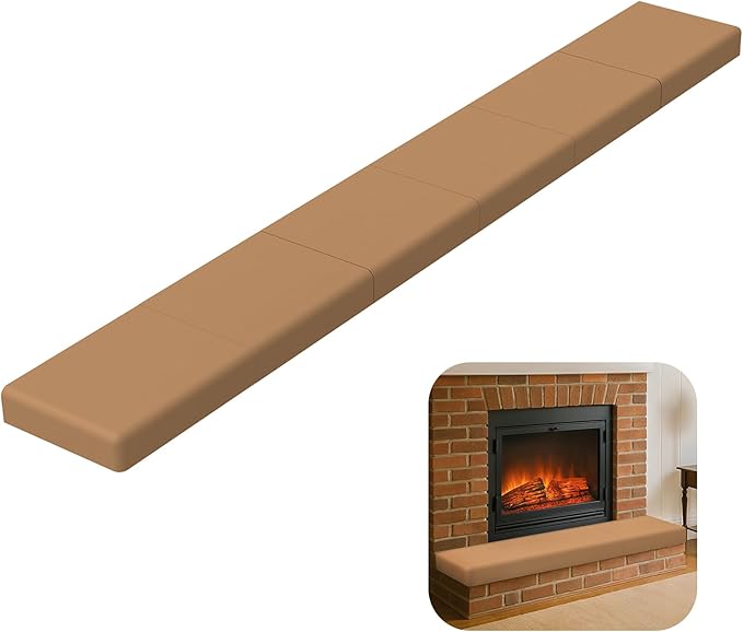 Salcod Fireplace Baby Proofing – Soft Brick Cover for Baby Proofing, 90” Foam Bumper Set for Fireplace Edge Protection, Bumpers for Babies & Toddlers, Easy to Install, Safe & Stylish